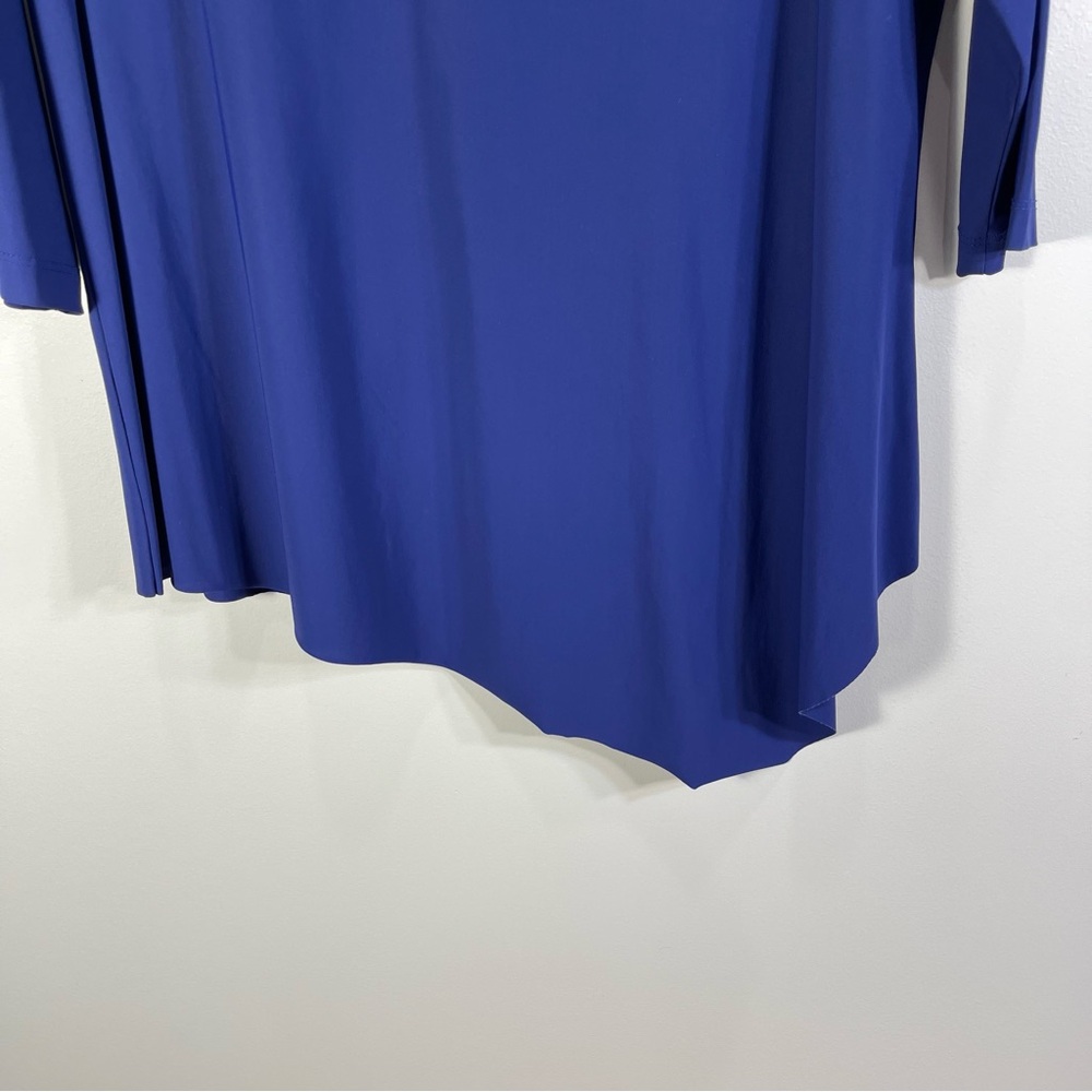 Porto Women's Asymmetrical Top Size 2 Color Blue - Picture 4 of 12